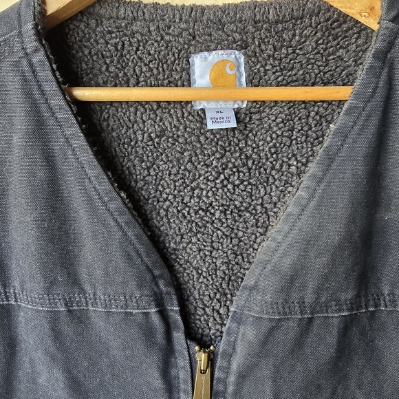 Carhartt V26 Blk Sherpa Lined Duck Vest Mens XL Regular - Picture 5 of 9